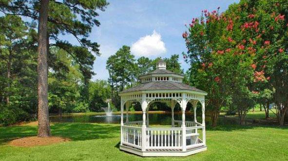 Stocked fishing pond at Quail Run in Columbia, SC